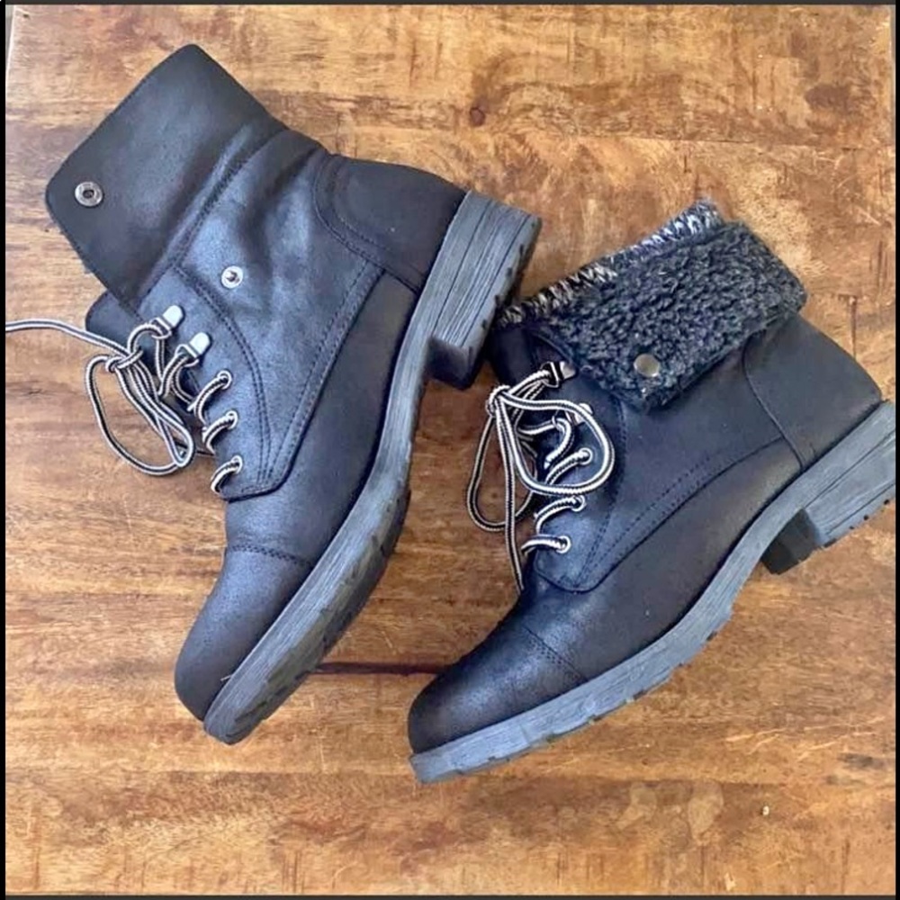 Black Combat Winter Boots
